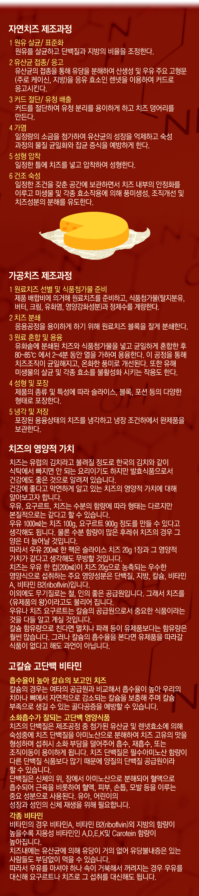 치즈 제조 및 영양