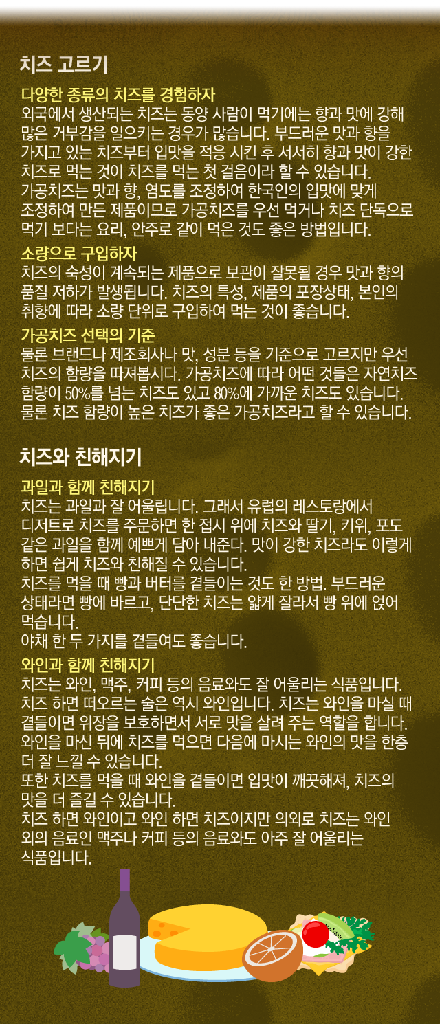 좋은 치즈 고르기